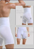 Men's AQ White Men High Quality Slimming Underwear Tummy Leg  Complete Control High Waist Shaper Short Trunk